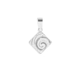 Ammonite Pendant & 2mm Link Chain - Silver