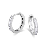 Diamond Huggie Earring – 14K White Gold