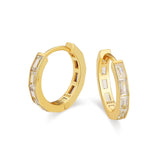 Diamond Huggie Earring – 14K Gold