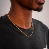 3mm Figaro Chain – 18K Gold