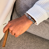 10mm Cuban Chain + Bracelet Set - Silver