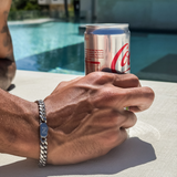 8mm Cuban Chain + Bracelet Set - Silver OLD