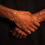 5mm Figaro Bracelet - 18K Gold