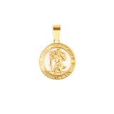 Saint Christopher Pendant & Franco Chain - 18K Gold