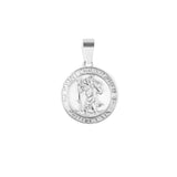 Saint Christopher Pendant & Franco Chain - Silver