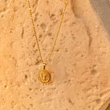 Saint Christopher Pendant & Franco Chain - 18K Gold