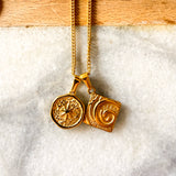 North Star Pendant & 3mm Figaro Chain - 18K Gold