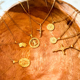 Playing Cards Pendant & 2mm Link Chain - 18K Gold