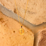 Compass Pendant & 2mm Link Chain - 18K Gold