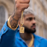 Palm Pendant & 3mm Rope Chain - 18K Gold