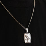 Palm Pendant & 3mm Cuban Chain - Silver