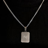 Palm Pendant & 3mm Cuban Chain - Silver