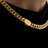 10mm Cuban Chain - 18K Gold