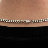 5mm Cuban Chain + Bracelet Set - Silver