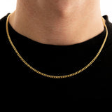 3mm Cuban Chain - 18K Gold