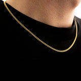 3mm Cuban Chain - 18K Gold