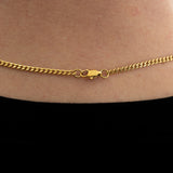 3mm Cuban Chain - 18K Gold