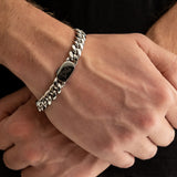 10mm Cuban Chain + Bracelet Set - Silver OLD