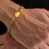8mm Cuban Chain + Bracelet Set - 18K Gold OLD