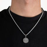 Sun Pendant & 3mm Rope Chain - Silver