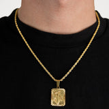 Palm Pendant & 3mm Rope Chain - 18K Gold