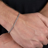 3mm Rope Bracelet - Silver