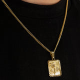 Palm Pendant & 3mm Cuban Chain - 18K Gold