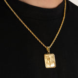 Palm Pendant & 3mm Rope Chain - 18K Gold