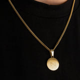 Sun Pendant & 3mm Cuban Chain - 18K Gold