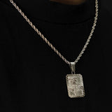 Palm Pendant & 3mm Rope Chain - Silver