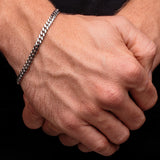 5mm Cuban Chain + Bracelet Set - Silver