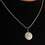 Sun Pendant & 3mm Rope Chain - Silver