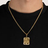Palm Pendant & 3mm Cuban Chain - 18K Gold