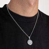 Sun Pendant & 3mm Cuban Chain - Silver