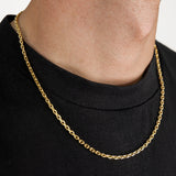 3mm Belcher Chain - 18K Gold