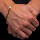 5mm Cuban Chain + Bracelet Set - 14K Gold