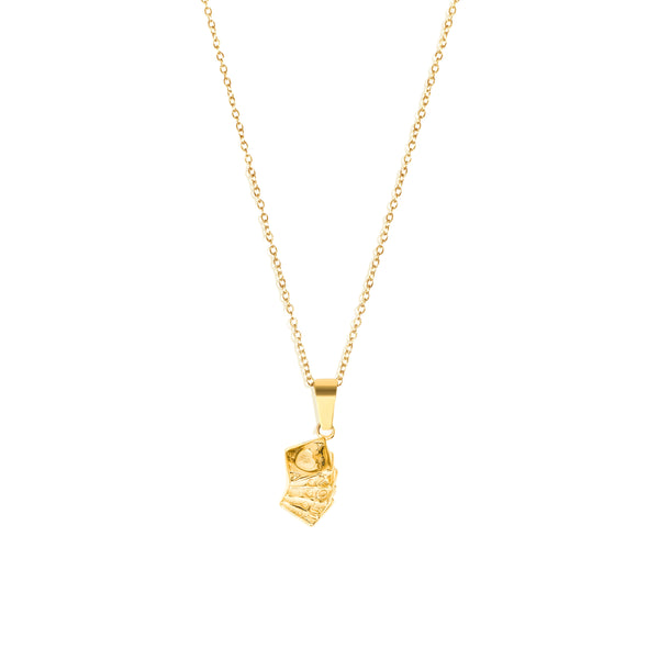 Playing Cards Pendant & 2mm Link Chain - 18K Gold