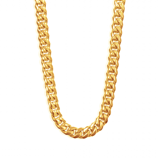 10mm Cuban Chain - 18K Gold