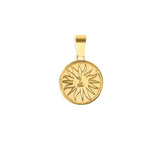 Sun Pendant & 3mm Cuban Chain - 18K Gold