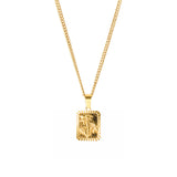 Palm Pendant & 3mm Cuban Chain - 18K Gold