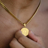 Sun Pendant & 3mm Cuban Chain - 18K Gold