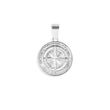 Compass Pendant & 2mm Link Chain - Silver