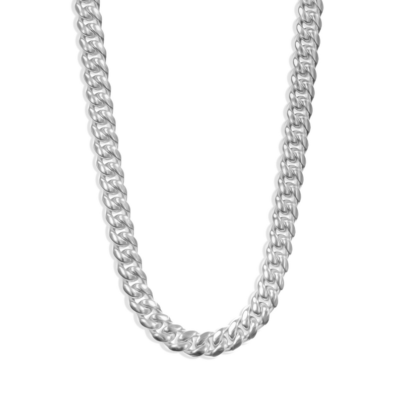 8mm Cuban Chain - Silver