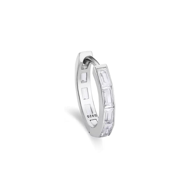 Diamond Huggie Earring – 14K White Gold