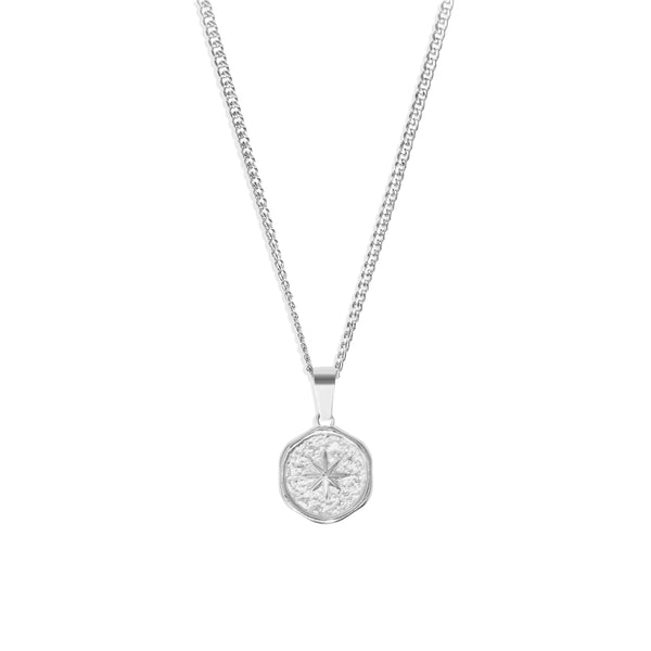 North Star Pendant & 3mm Cuban Chain - Silver