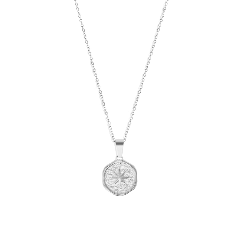 North Star Pendant & 2mm Link Chain - Silver