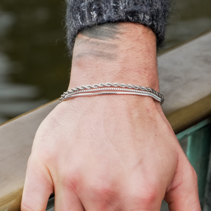 3mm Rope Bracelet Silver – NORVEI