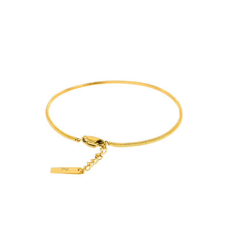 1.5mm Square Chain Bracelet - 18K Gold