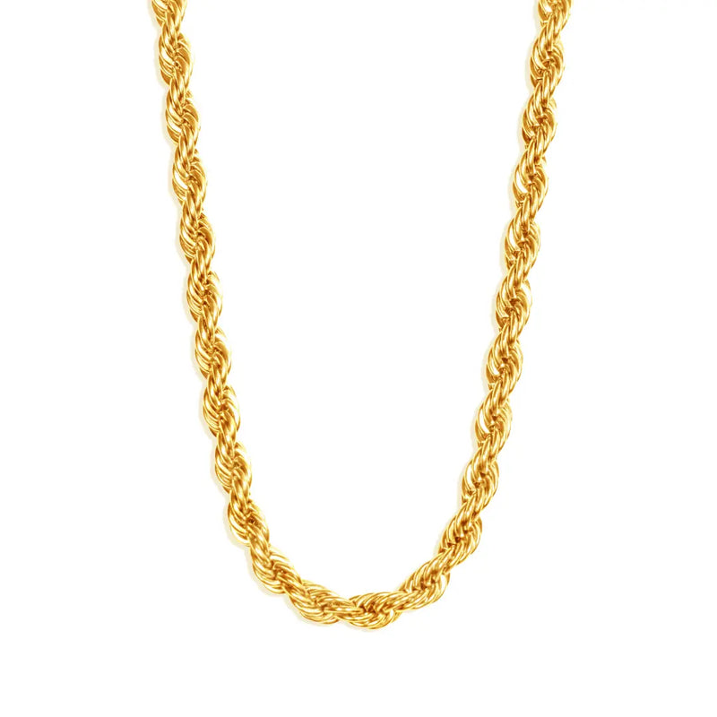 6mm Rope Chain - 18K Gold