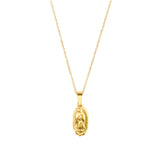 Mary Pendant & 2mm Link Chain - 18K Gold